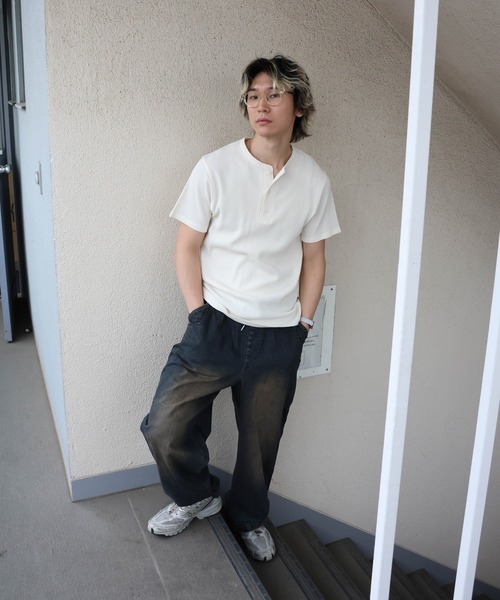 JACKROSE(ジャックローズ)の「JE-サーマル/ピグメント ヘンリーネック SSTEE(Tシャツ/カットソー・メンズ・ブラック/ホワイト・XL/L/M)」の17枚目の写真
