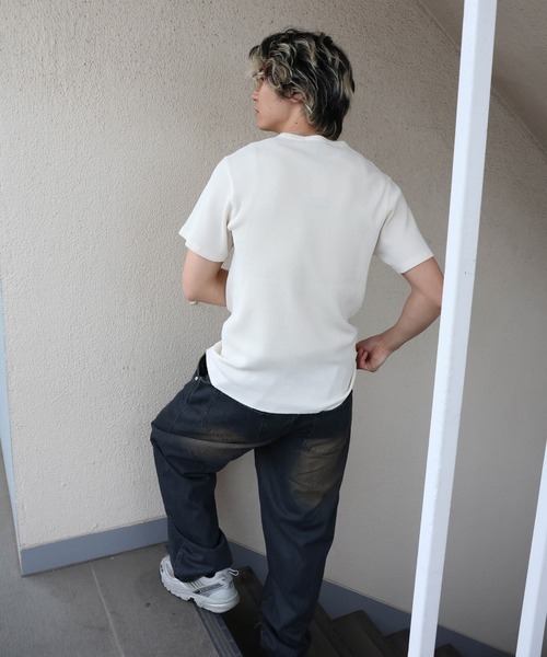 JACKROSE(ジャックローズ)の「JE-サーマル/ピグメント ヘンリーネック SSTEE(Tシャツ/カットソー・メンズ・ブラック/ホワイト・XL/L/M)」の22枚目の写真