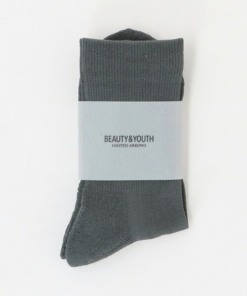 BEAUTY&YOUTH UNITED ARROWS(ビューティーアンドユースユナイテッドアローズ)の「パイル クウォータ― ソックス 抗菌・防臭(ソックス/靴下・メンズ・ブラック/ライトブルー/ダークグレー/ホワイト・FREE)」の1枚目の写真