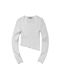 SQUARE NECK SWEATER IVORY