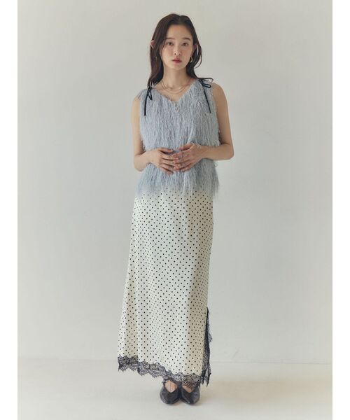 LAGUNAMOON(ラグナムーン)の「ドットナロースカート(スカート・レディース・ブラック/ホワイト・SMALL/MEDIUM)」の19枚目の写真