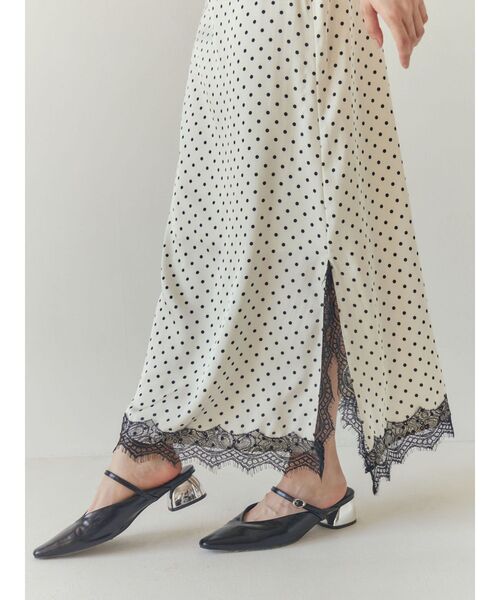 LAGUNAMOON(ラグナムーン)の「ドットナロースカート(スカート・レディース・ブラック/ホワイト・SMALL/MEDIUM)」の20枚目の写真