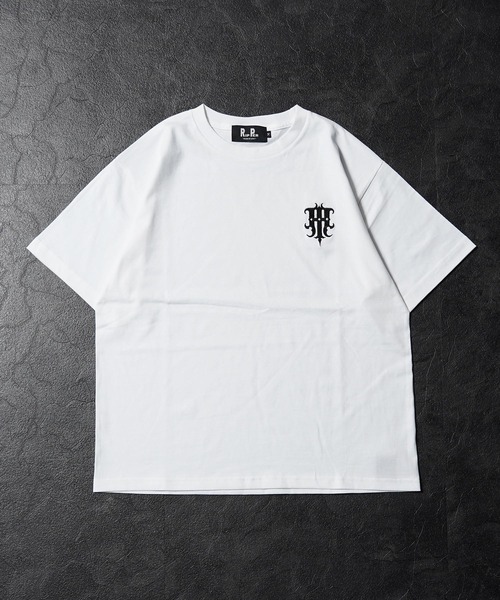 RIPPER(リッパー)の「【RIPPER】シンプル ロゴ 刺繍 Tシャツ / Simple Logo Embroidered T-Shirt(Tシャツ/カットソー・メンズ・ホワイト×グレー/ブラック×グレー/ブラック/ホワイト・S/L/M)」の6枚目の写真