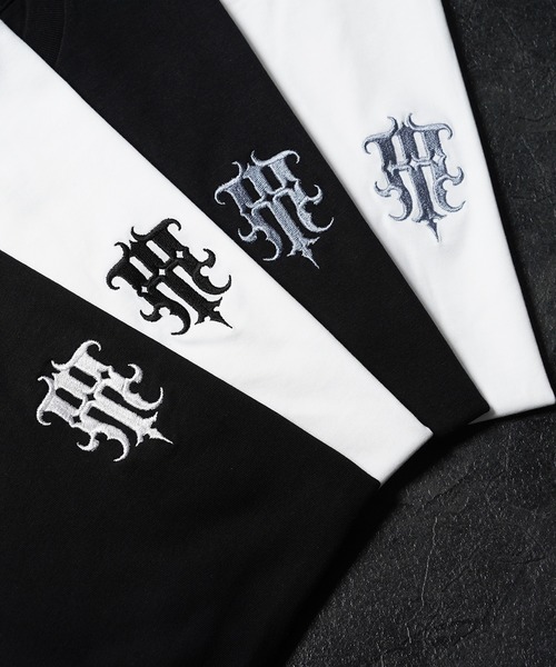 RIPPER(リッパー)の「【RIPPER】シンプル ロゴ 刺繍 Tシャツ / Simple Logo Embroidered T-Shirt(Tシャツ/カットソー・メンズ・ホワイト×グレー/ブラック×グレー/ブラック/ホワイト・S/L/M)」の5枚目の写真