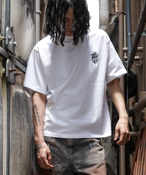RIPPER(リッパー)の「【RIPPER】シンプル ロゴ 刺繍 Tシャツ / Simple Logo Embroidered T-Shirt(Tシャツ/カットソー・メンズ・ホワイト×グレー/ブラック×グレー/ブラック/ホワイト・S/L/M)」の19枚目の写真