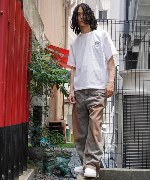 RIPPER(リッパー)の「【RIPPER】シンプル ロゴ 刺繍 Tシャツ / Simple Logo Embroidered T-Shirt(Tシャツ/カットソー・メンズ・ホワイト×グレー/ブラック×グレー/ブラック/ホワイト・S/L/M)」の20枚目の写真