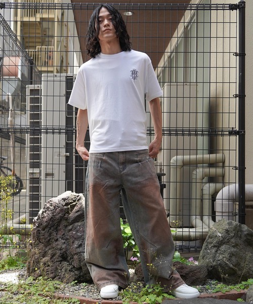 RIPPER(リッパー)の「【RIPPER】シンプル ロゴ 刺繍 Tシャツ / Simple Logo Embroidered T-Shirt(Tシャツ/カットソー・メンズ・ホワイト×グレー/ブラック×グレー/ブラック/ホワイト・S/L/M)」の22枚目の写真