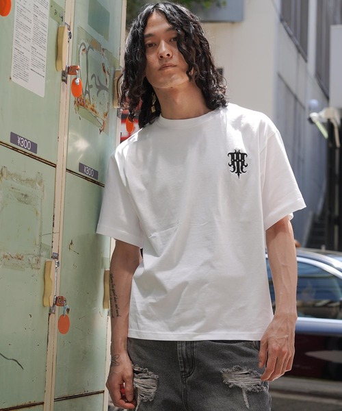 RIPPER(リッパー)の「【RIPPER】シンプル ロゴ 刺繍 Tシャツ / Simple Logo Embroidered T-Shirt(Tシャツ/カットソー・メンズ・ホワイト×グレー/ブラック×グレー/ブラック/ホワイト・S/L/M)」の15枚目の写真