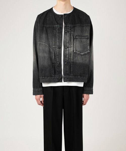 LAD MUSICIAN(ラッドミュージシャン)の「11.5oz GRADATION DENIM BLOUSON(デニムジャケット・メンズ・ブラック系・42)」の2枚目の写真