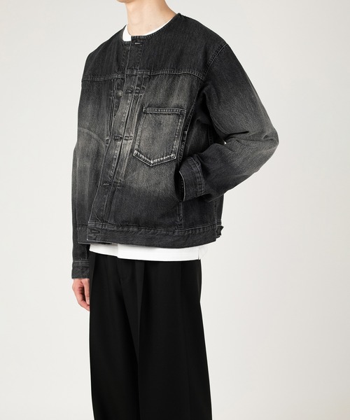 LAD MUSICIAN(ラッドミュージシャン)の「11.5oz GRADATION DENIM BLOUSON(デニムジャケット・メンズ・ブラック系・42)」の3枚目の写真
