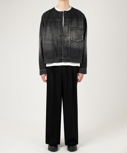 LAD MUSICIAN(ラッドミュージシャン)の「11.5oz GRADATION DENIM BLOUSON(デニムジャケット・メンズ・ブラック系・42)」の6枚目の写真