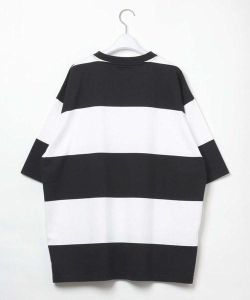 NUMERALS（ヌメラルズ）の「[NUMERALS]STRIPED SHORT SLEEVE T-SHIRT（Tシャツ/カットソー・メンズ・ホワイト/ベージュ・MEDIUM/LARGE）」の3枚目の写真