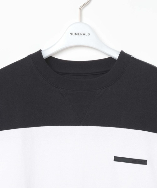 NUMERALS（ヌメラルズ）の「[NUMERALS]STRIPED SHORT SLEEVE T-SHIRT（Tシャツ/カットソー・メンズ・ホワイト/ベージュ・MEDIUM/LARGE）」の4枚目の写真