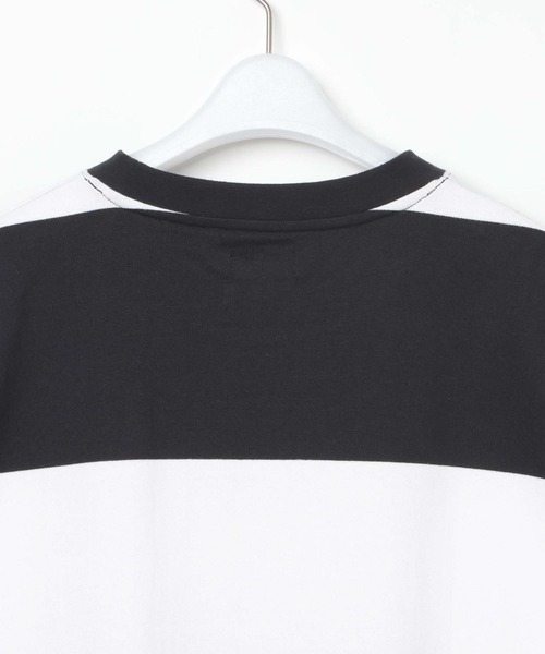 NUMERALS（ヌメラルズ）の「[NUMERALS]STRIPED SHORT SLEEVE T-SHIRT（Tシャツ/カットソー・メンズ・ホワイト/ベージュ・MEDIUM/LARGE）」の5枚目の写真