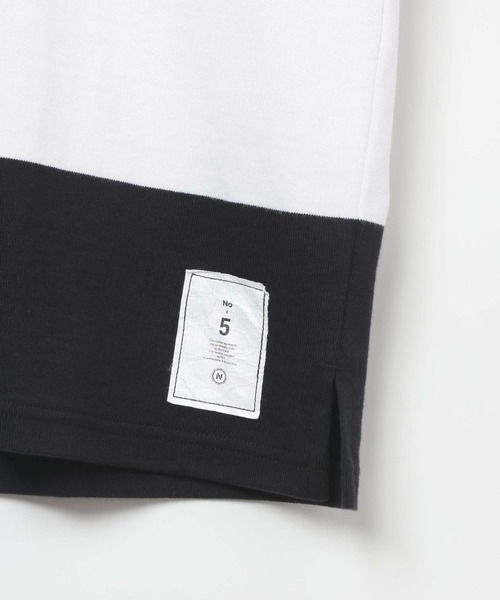 NUMERALS（ヌメラルズ）の「[NUMERALS]STRIPED SHORT SLEEVE T-SHIRT（Tシャツ/カットソー・メンズ・ホワイト/ベージュ・MEDIUM/LARGE）」の8枚目の写真