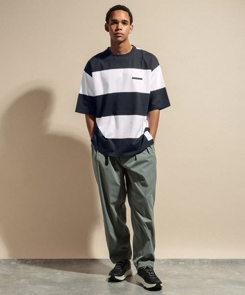 NUMERALS（ヌメラルズ）の「[NUMERALS]STRIPED SHORT SLEEVE T-SHIRT（Tシャツ/カットソー・メンズ・ホワイト/ベージュ・MEDIUM/LARGE）」の22枚目の写真