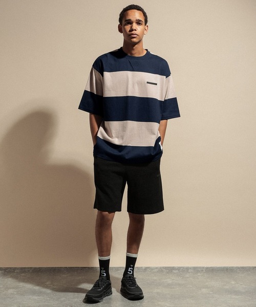 NUMERALS（ヌメラルズ）の「[NUMERALS]STRIPED SHORT SLEEVE T-SHIRT（Tシャツ/カットソー・メンズ・ホワイト/ベージュ・MEDIUM/LARGE）」の18枚目の写真