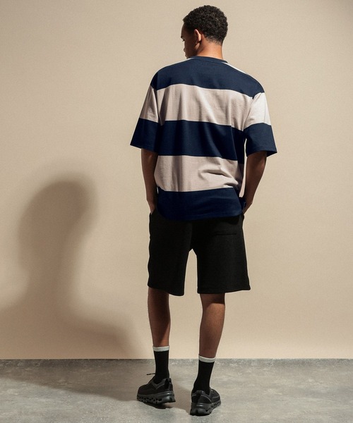 NUMERALS（ヌメラルズ）の「[NUMERALS]STRIPED SHORT SLEEVE T-SHIRT（Tシャツ/カットソー・メンズ・ホワイト/ベージュ・MEDIUM/LARGE）」の16枚目の写真