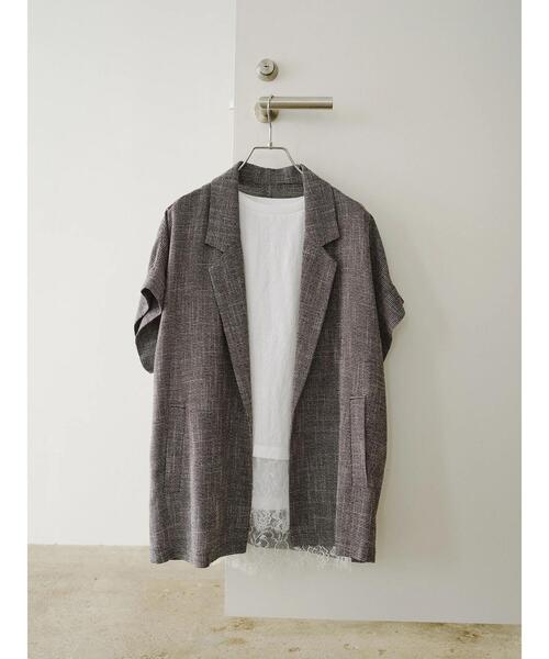 Te chichi（テチチ）の「カラミメッシュジャケット《2026 SUMMER LOOK item》（ノーカラージャケット・レディース・ブラウン/ブラック・F）」の19枚目の写真