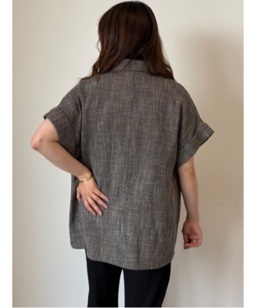 Te chichi（テチチ）の「カラミメッシュジャケット《2026 SUMMER LOOK item》（ノーカラージャケット・レディース・ブラウン/ブラック・F）」の6枚目の写真