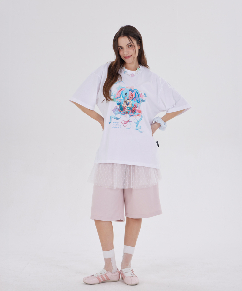 DYSFUNCT（ディスファンクト）の「DYS STUDDED RABBITS T-SHIRT(WHITE)（Tシャツ/カットソー・レディース・その他・SMALL/MEDIUM/LARGE）」の2枚目の写真