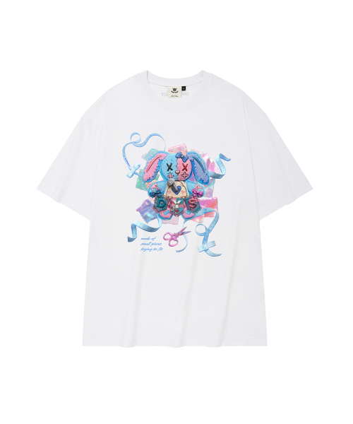 DYSFUNCT（ディスファンクト）の「DYS STUDDED RABBITS T-SHIRT(WHITE)（Tシャツ/カットソー・レディース・その他・SMALL/MEDIUM/LARGE）」の4枚目の写真