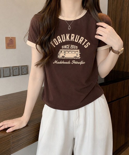 VIBGYOR(ヴィブジョー)の「【EIZZ/アイズ】ナンバリング リンガー ゲームシャツ / クルーネック / ブロークコア(Tシャツ/カットソー・レディース・ブラック/オフホワイト/グレー/ブラウン/ベージュ・FREE)」の16枚目の写真