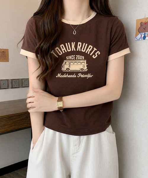 VIBGYOR(ヴィブジョー)の「【EIZZ/アイズ】ナンバリング リンガー ゲームシャツ / クルーネック / ブロークコア(Tシャツ/カットソー・レディース・ブラック/オフホワイト/グレー/ブラウン/ベージュ・FREE)」の17枚目の写真