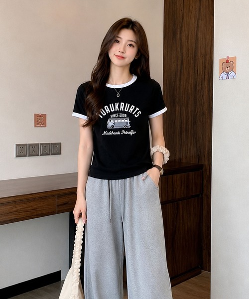 VIBGYOR(ヴィブジョー)の「【EIZZ/アイズ】ナンバリング リンガー ゲームシャツ / クルーネック / ブロークコア(Tシャツ/カットソー・レディース・ブラック/オフホワイト/グレー/ブラウン/ベージュ・FREE)」の21枚目の写真