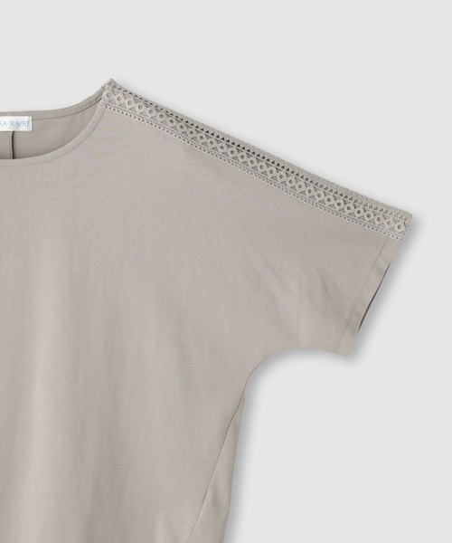 NAVY（ネイビー）の「【SARARI /サラリ】冷感 ショルダーレース UVカット DRY Tシャツ（Tシャツ/カットソー・レディース・ブラック/オフホワイト/グレイッシュベージュ・L/M）」の8枚目の写真