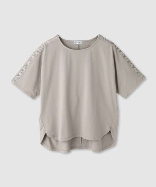 NAVY（ネイビー）の「【SARARI /サラリ】冷感 ショルダーレース UVカット DRY Tシャツ（Tシャツ/カットソー・レディース・ブラック/オフホワイト/グレイッシュベージュ・L/M）」の19枚目の写真