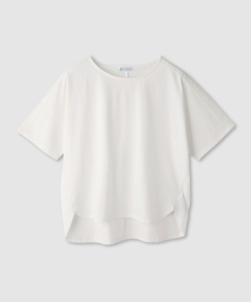 NAVY（ネイビー）の「【SARARI /サラリ】冷感 ショルダーレース UVカット DRY Tシャツ（Tシャツ/カットソー・レディース・ブラック/オフホワイト/グレイッシュベージュ・L/M）」の20枚目の写真