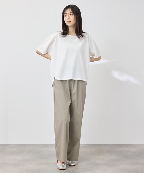 NAVY（ネイビー）の「【SARARI /サラリ】冷感 ショルダーレース UVカット DRY Tシャツ（Tシャツ/カットソー・レディース・ブラック/オフホワイト/グレイッシュベージュ・L/M）」の17枚目の写真