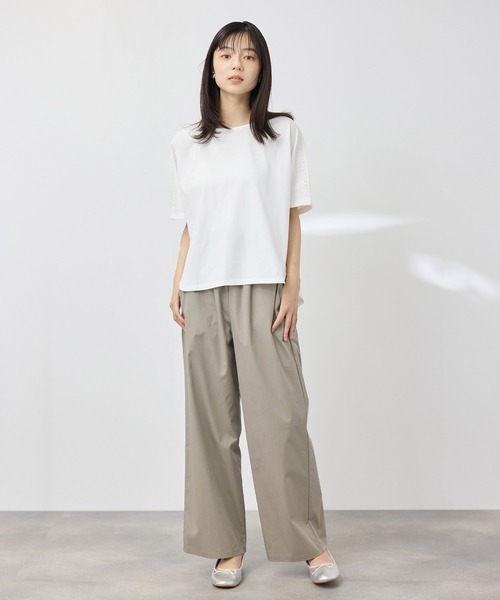 NAVY（ネイビー）の「【SARARI /サラリ】冷感 ショルダーレース UVカット DRY Tシャツ（Tシャツ/カットソー・レディース・ブラック/オフホワイト/グレイッシュベージュ・L/M）」の18枚目の写真