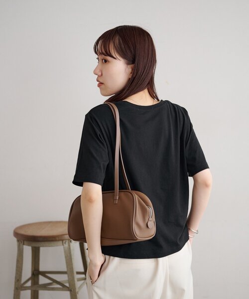 DISCOAT(ディスコート)の「フリルたたきTシャツ(Tシャツ/カットソー・レディース・ブラック/オフホワイト・FREE)」の16枚目の写真