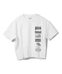 マルチロゴセミクロップ半袖Tシャツ - ホワイト