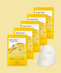 UIQ（ユイク）の「バイオームビタCデイリーグロウシートマスク 5枚（パック/フェイスマスク）」
