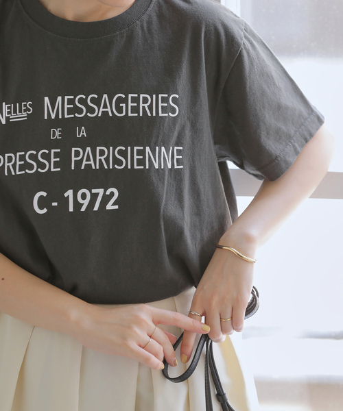 La TOTALITE(ラトータリテ)の「REGENCY WORKS/リージェンシー ワークス ロゴTシャツ(Tシャツ/カットソー・レディース・レッド/チャコールグレー・FREE)」の10枚目の写真