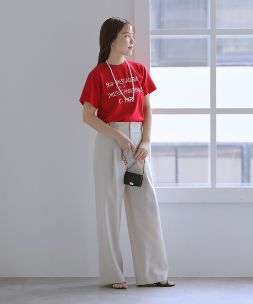 La TOTALITE(ラトータリテ)の「REGENCY WORKS/リージェンシー ワークス ロゴTシャツ(Tシャツ/カットソー・レディース・レッド/チャコールグレー・FREE)」の9枚目の写真