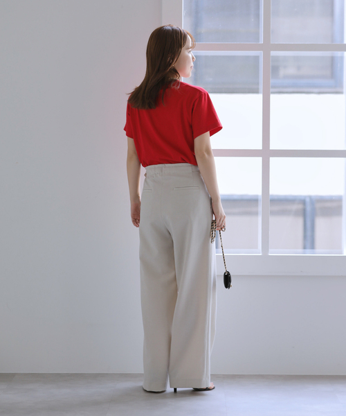 La TOTALITE(ラトータリテ)の「REGENCY WORKS/リージェンシー ワークス ロゴTシャツ(Tシャツ/カットソー・レディース・レッド/チャコールグレー・FREE)」の7枚目の写真