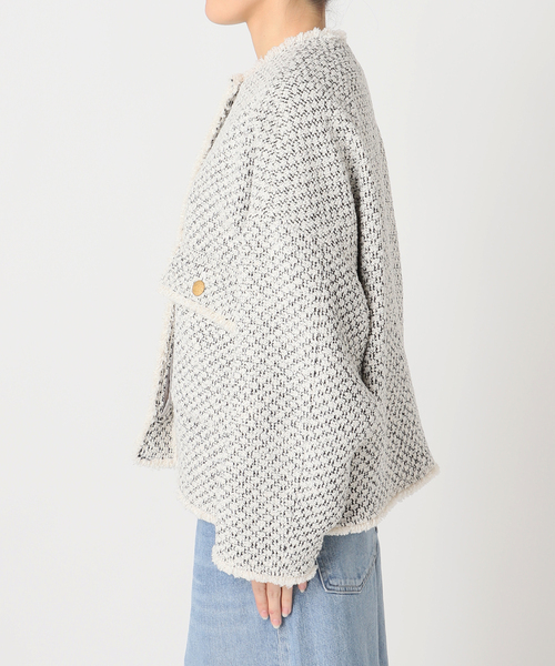 journal standard L'essage（ジャーナルスタンダードレサージュ）の「《追加》GIOLICA ツイード D/Sジャケット（ノーカラージャケット・レディース・ホワイト系その他・FREE）」の15枚目の写真