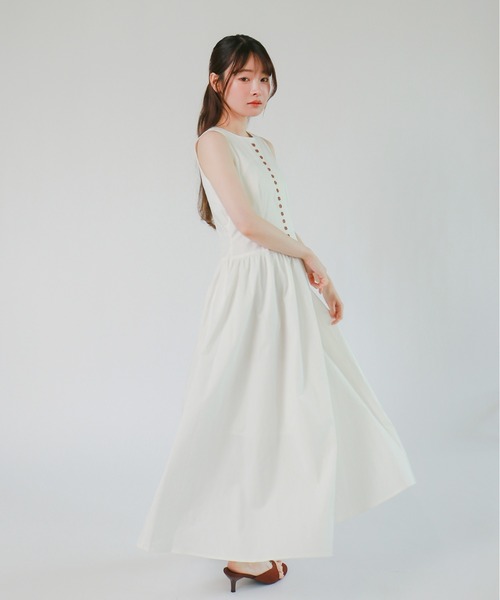 mic by Olu.(ミックバイオルドット)の「< ZOZOTOWN限定 >クラシックボタンワンピース(ワンピース・レディース・ホワイト/ブラック・SMALL/MEDIUM)」の2枚目の写真