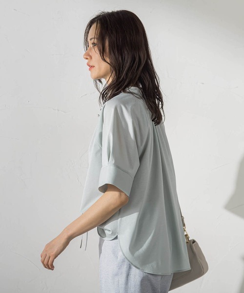 LAUTREAMONT(ロートレアモン)の「ブラウスカットソー(Tシャツ/カットソー・レディース・チャコールグレー/グリーン系その他/ブルー・9号)」の5枚目の写真