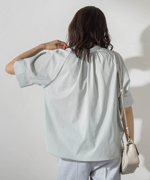 LAUTREAMONT(ロートレアモン)の「ブラウスカットソー(Tシャツ/カットソー・レディース・チャコールグレー/グリーン系その他/ブルー・9号)」の6枚目の写真
