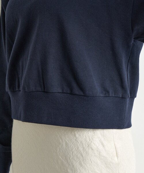 La boutique BonBon(ラブティックボンボン)の「【復刻】ミニ裏毛オフショルプルオーバー(Tシャツ/カットソー・レディース・ネイビー/ライトグレー・FREE)」の16枚目の写真