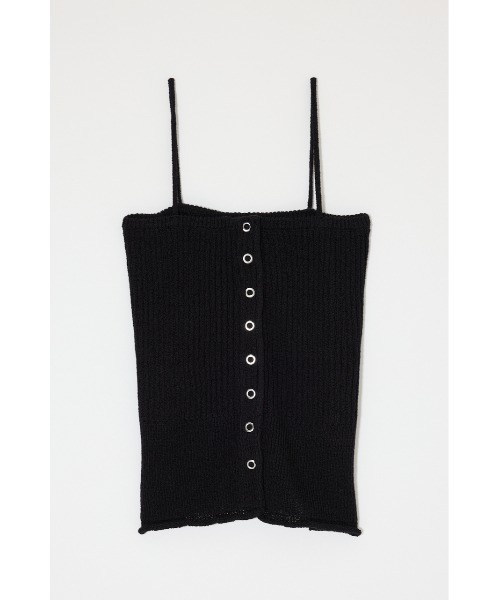 MOUSSY（マウジー）の「【再入荷】FRONT BUTTON KNIT キャミソール（キャミソール・レディース・ブラック/ネイビー/レッド/ホワイト・FREE）」の5枚目の写真