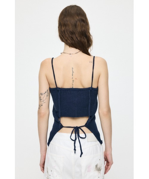 MOUSSY（マウジー）の「【再入荷】FRONT BUTTON KNIT キャミソール（キャミソール・レディース・ブラック/ネイビー/レッド/ホワイト・FREE）」の12枚目の写真