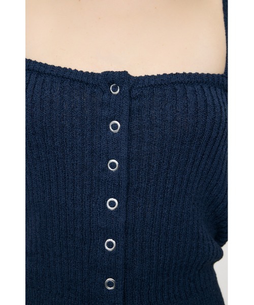 MOUSSY（マウジー）の「【再入荷】FRONT BUTTON KNIT キャミソール（キャミソール・レディース・ブラック/ネイビー/レッド/ホワイト・FREE）」の14枚目の写真