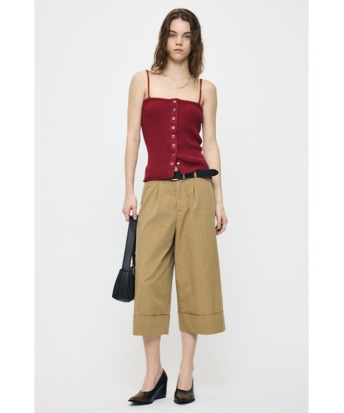 MOUSSY（マウジー）の「【再入荷】FRONT BUTTON KNIT キャミソール（キャミソール・レディース・ブラック/ネイビー/レッド/ホワイト・FREE）」の20枚目の写真
