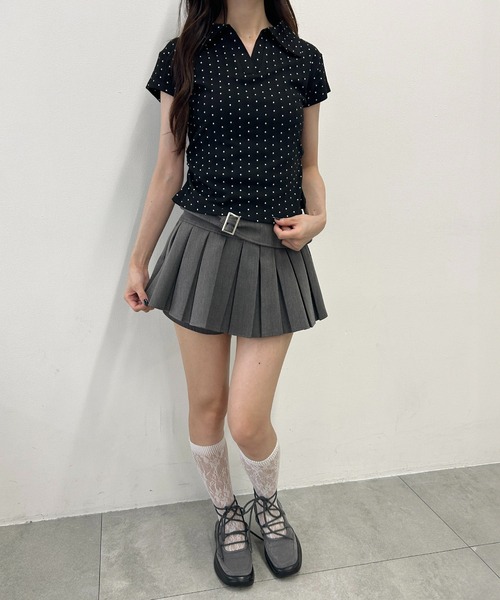 PHILLY(フィリー)の「襟付きドットピチTシャツ(シャツ/ブラウス・レディース・ブラック/ホワイト・FREE)」の14枚目の写真